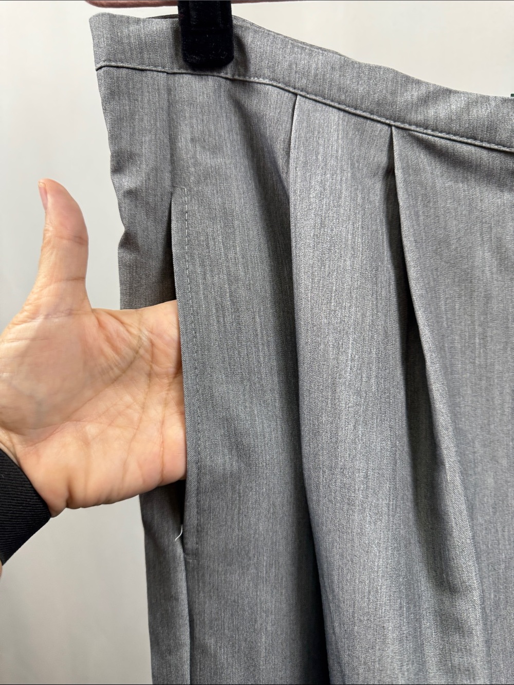 Wild Fable Gray Wide Leg Pleated Pants High Rise Large - Picture 4 of 12